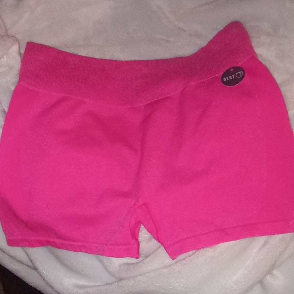 NWT Victoria Secret PINK Athletic Shorts Med Ombre Pink Purple Seamless Stretch